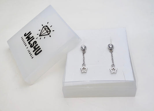 Oorhangers Hart 3D aan Ketting Zilver JE008S